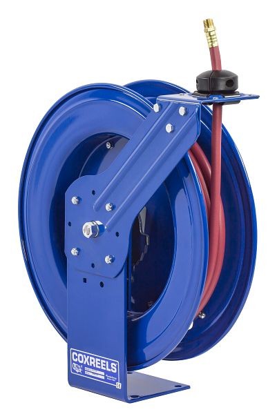 Coxreels Low Pressure Spring Rewind Hose Reel with Super Hub™: 1/4" I.D, 60' hose capacity, with hose, 300 PSI, SH Series, SH-N-160