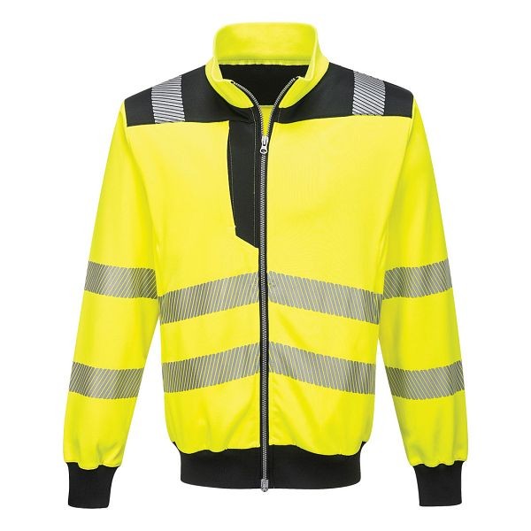 Portwest PW3 Hi-Vis Sweatshirt, Yellow/Black, 4XL, PW370YBR4XL