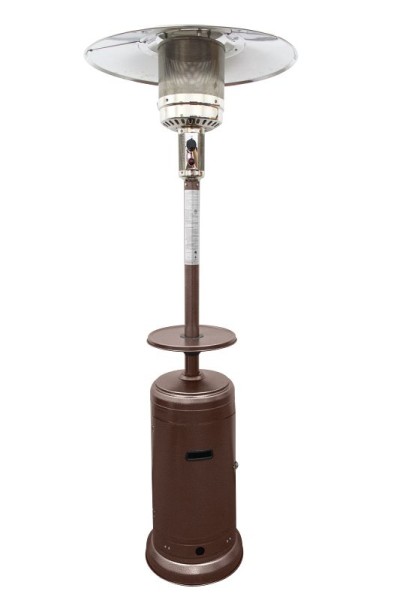 AZ Patio Heaters Outdoor Patio Heater with Metal Table in Hammered Bronze, HLDS01-CG