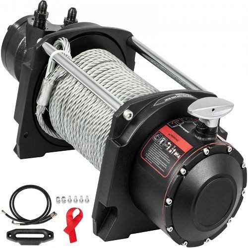 VEVOR Hydraulic Winch, Anchor Winch 10000 lbs,Steel Cable Drive Winch for Towing, YYJP10000B0000001V0