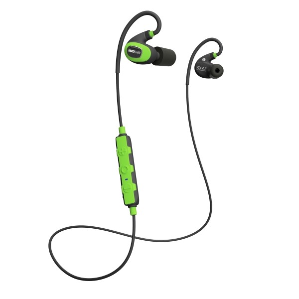 ISOtunes PRO 2.0 Listen Only Bluetooth Earbuds, Green, IT-28