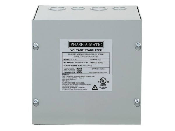 Phase-A-Matic 10 HP, 230V Voltage Stabilizer, UL Certified, VS-10