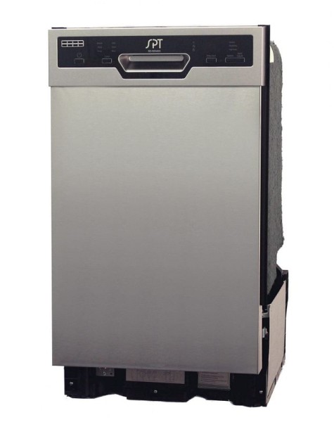 Sunpentown Energy Star 18" Built-In Dishwasher with Heated Drying, Stainless, SD-9254SS