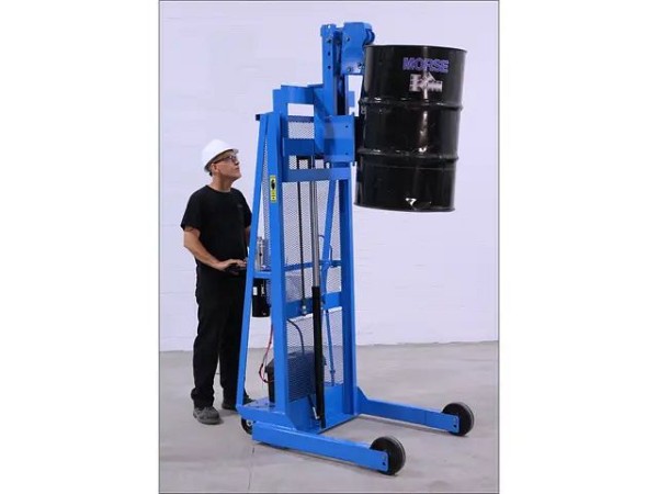 MORSE Morspeed Drum Stacker for Upright Drum, 101" Hand Pump Drum Lift, No Drum Tilt, 800 Lbs. Capacity, 522