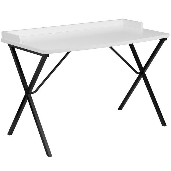 Flash Furniture White Computer Desk, NAN-2140-WH-GG