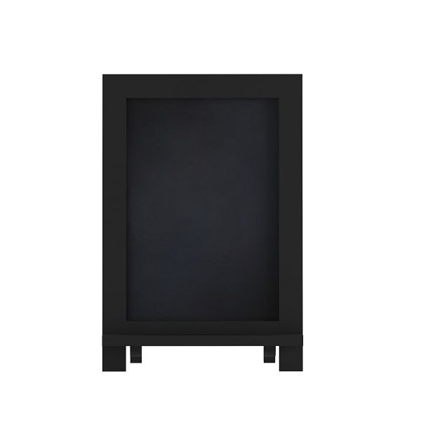Flash Furniture Canterbury 9.5" x 14" Black Tabletop Magnetic Chalkboard Sign, Metal Legs, Hanging Wall Chalkboard, HFKHD-GDIS-CRE8-222315-GG