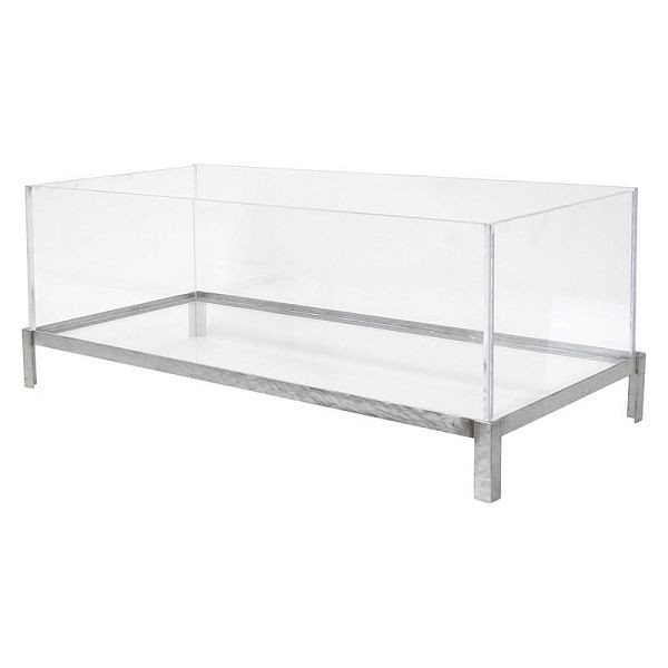 Buffet Enhancements Display Beer Tempered Glass 36” x 16” x 14” With SS stand and drain, 010BDG36