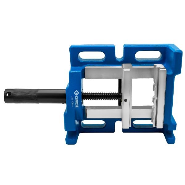Groz 4" 3-way Uni-Grip Drill Press Vise, Blue, 35125