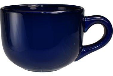 International Tableware Cancun Stoneware Cobalt Latte Cup (14oz), Cobalt Blue, Quantity: 24 pieces, 822-04