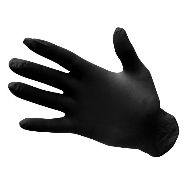 Portwest Powder Free Nitrile Disposable Glove, Black, L, Quantity: 100 Pairs, A925BKRL