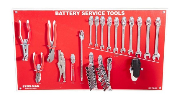 STEELMAN Battery Service Tool Board, BSTB07-WT