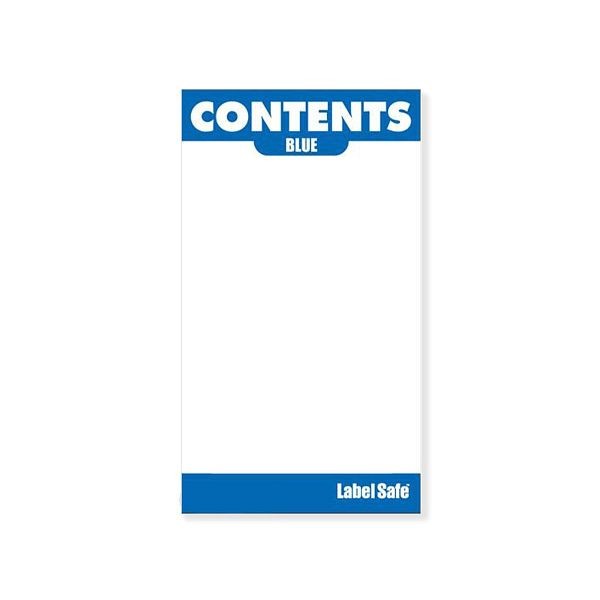 OilSafeSystem Adhesive Contents Labels 2"x3.5", Blue, 282102