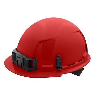 Milwaukee Red Front Brim Vented Hard Hat with 4Pt Ratcheting Suspension - Type 1, Class C, 48-73-1208