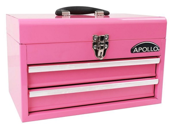 Apollo Tools 2-Drawer Pink Steel Chest, DT5010P