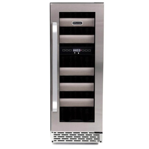 Whynter Elite 17 Bottle, Seamless, Stainless Steel Door, Dual Zone Built-in Wine Refrigerator, BWR-171DS