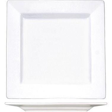 International Tableware Elite Porcelain Square Plate 12", Bright White, Quantity: 6 pieces, EL-40
