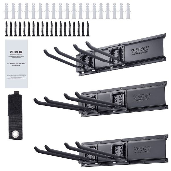 VEVOR Garage Tool Organizer with 6 Adjustable Hooks, 600 lbs Max Load Capacity, QMGJ300LBS480841OV0