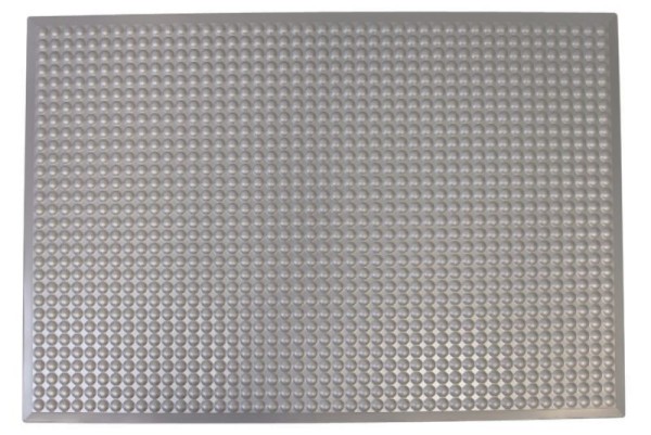 Ergomat Infinity Bubble Stainless Anti-Fatigue Mat - 4'x12', IN0412-STL