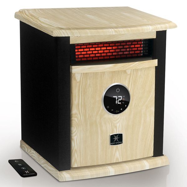 Heat Storm Deluxe Signature Design Cabinet 1500 Watt Infared Space Heater, Black, HS-1500-ILODB