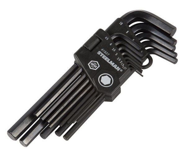 STEELMAN Long Arm Hex Key Wrench Set, Metric (MM), 13 Pieces, 41937