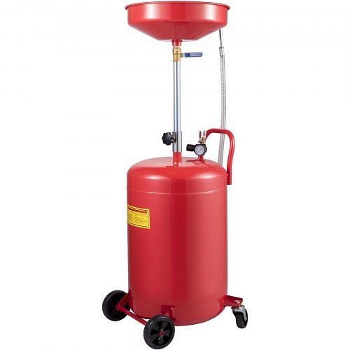 VEVOR Waste Oil Drain Tank 20 Gal Portable Oil Drain Air Operated Drainer Oil Change, with Pressure Regulating Valve, QCPJLHDYF20MCYI8JV0