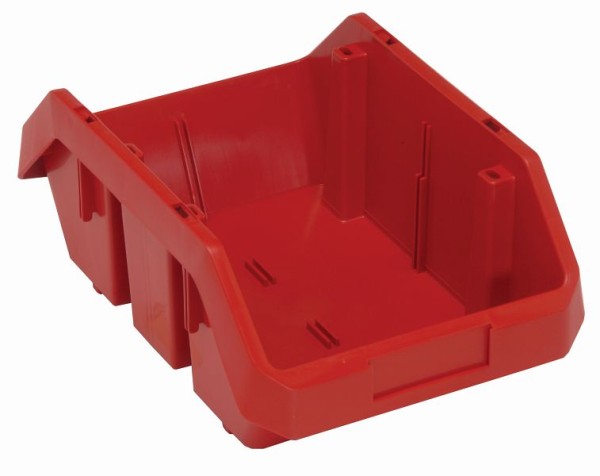 Quantum Storage Systems QuickPick Bin, 12-1/2"W x 8-3/8"D x 5"H, allows double sided access to stored items, heavy-duty polypropylene, red, QP1285RD