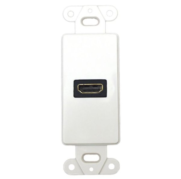DataComm Electronics Décor Wall Plate Insert with90o HDMI Connector, White, Pack of 10, 20-4501-WH