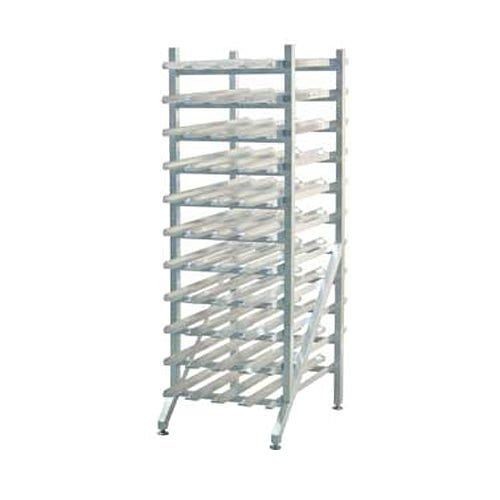 New Age Industrial Can Storage Rack, Stationary Design With Adjustable Feet, Sloped Glides, 23x35x66", 1251