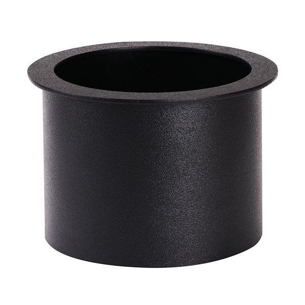 Dispense Rite Drop-in trash chute - medium - Black Polystyrene, TTC-3BT
