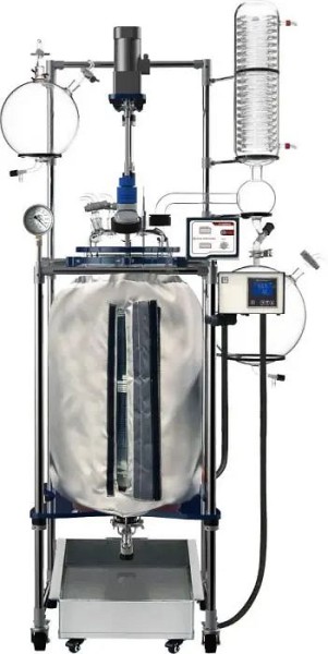 Across International Ai 100L Non-Jacketed Glass Reactor with 200°C Heating Jacket, R100h