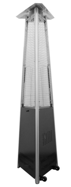 AZ Patio Heaters Commercial Glass Tube Patio Heater in Black, HLDS01-CGTPC