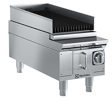 Electrolux Professional EMPower Restaurant Range charbroiler, 12" wide, gas, 33,000 BTU, cast iron radiants with 4" adjustable, removable legs, 169119