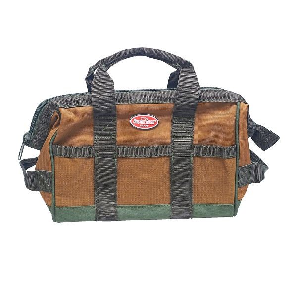 Bucket Boss Gatemouth 12 in. Tool Bag in Brown, Quantity: 6 cases, 60012