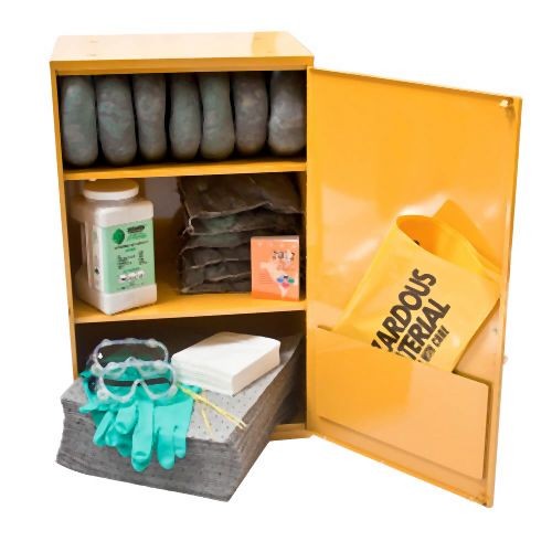 ENPAC Extra Large Wall-Mount Cabinet Spill Kit, Universal, Yellow, 13-WMXL-U