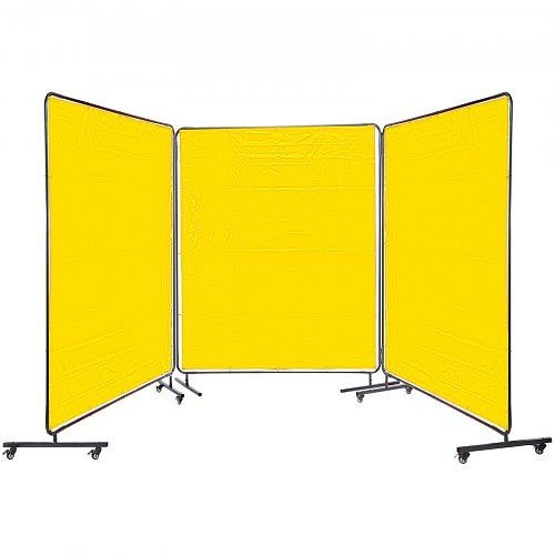 VEVOR Welding Screen 6' x 6' 3 Panel Welding Curtain Flame Retardant, GBYLSMHJL66YC0001V0