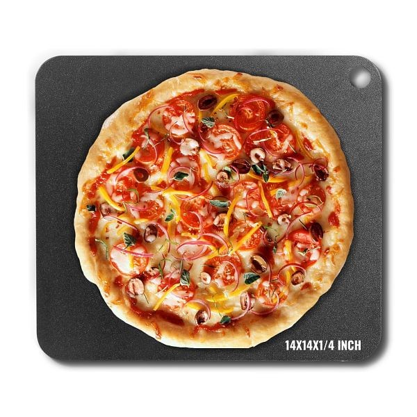 VEVOR Pizza Steel, 14" x 14" x 1/4" Pizza Steel Plate for Oven, FXPSPSGB1414SMHUVV0