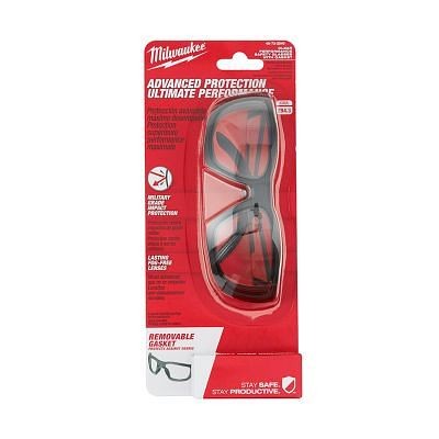 Milwaukee Clear Hi Perfromance Safety Glasses with Gasket, 48-73-2040