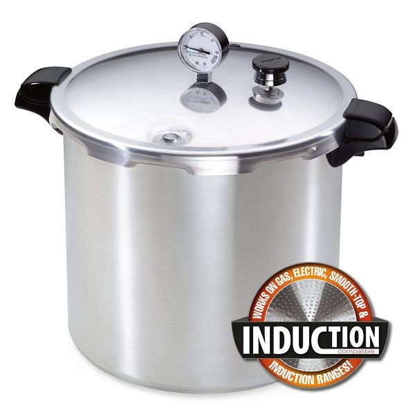 Presto 23-Quart Induction Compatible Pressure Canner With Stainless Steel-Clad Base, 01784