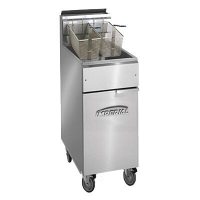 Imperial Fryer, gas, 50pounds capacity, open pot, snap action thermostat, IFS-50-OP