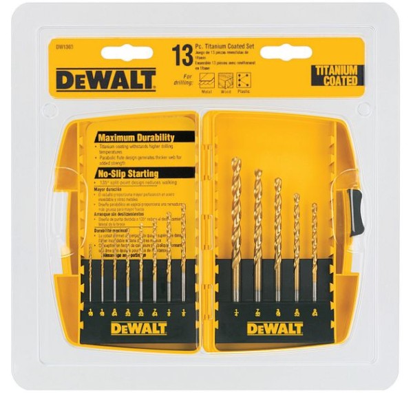 DeWalt 13 Pieces Titanium Drill Bit Set, DW1363