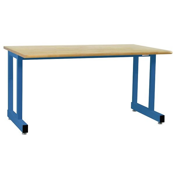 BenchPro Dewey Series Workbench, 1.75" Thick Lacquered 100% Solid Maple Hardwood Top, Round Front Edge, 24"W x 24"L x 32"H, 5,000lbs Capacity, DWLR2424