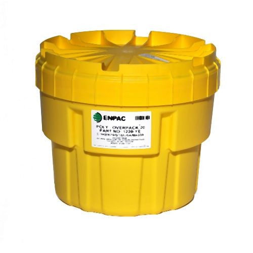 ENPAC 20 Gallon Poly-Overpack Salvage Drum, Yellow, 1220-YE