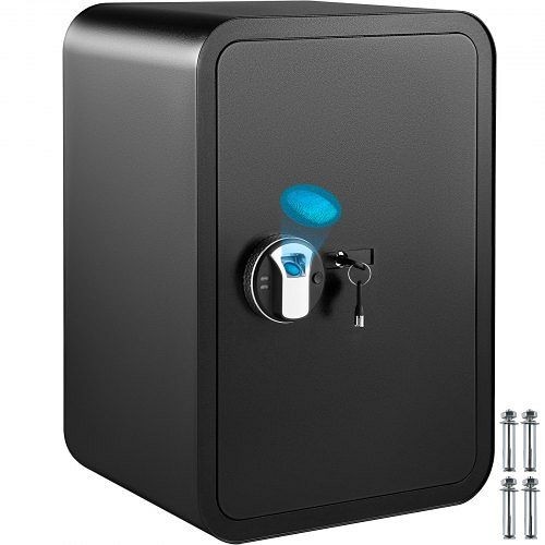 VEVOR Safe Box Lock Security 1.8 Cubic Feet Cash Box with Removable Shelf Home, Black, BXXHSWC1.8C62AP1YV0