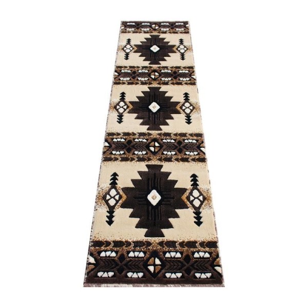 Flash Furniture Mohave Collection 2' x 7' Brown Traditional Southwestern Style Area Rug - Olefin Fibers with Jute Backing, ACD-RG202-27-BN-GG