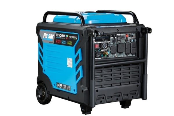 Pulsar Tri-Fuel Inverter Generator rated 8500W(Gas)/8000W(LPG)/6800W(NG) and Peak 10500w(Gas)/9500w(LPG)/8400w(NG), PGD105TiSCO