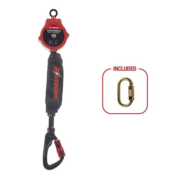 KStrong Micron 6 ft. SRL with Aluminum Swivel Carabiner (ANSI) - Installation carabiner included, UFS351102