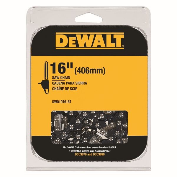 DeWalt 16" Chainsaw Replacement Chain, DWO1DT616T