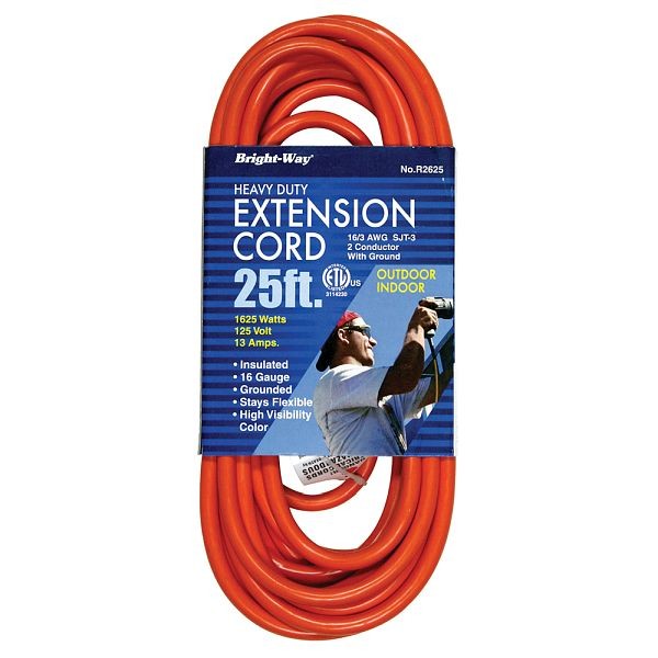 Jones Stephens 16/3 25 ft. Orange Extension Cord, E25001