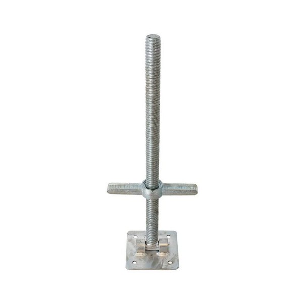Metaltech Galvanized solid leveling jack with swivel base 24", M-MBSJPSW24