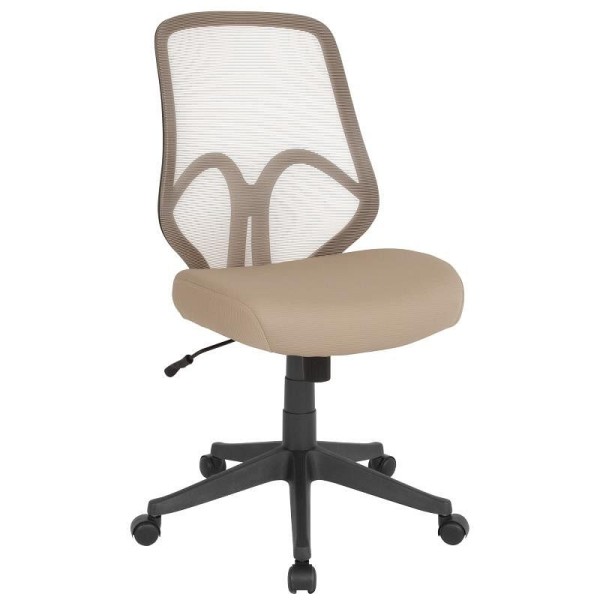 Flash Furniture Salerno Series High Back Light Brown Mesh Office Chair, GO-WY-193A-LTBN-GG